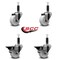 Service Caster 3'' Nylon Wheel Swivel 1'' Expanding Stem Caster Set 2 Brakes, 4PK SCC-EX20S314-NYS-2-PLB-2-1 - alternate 2